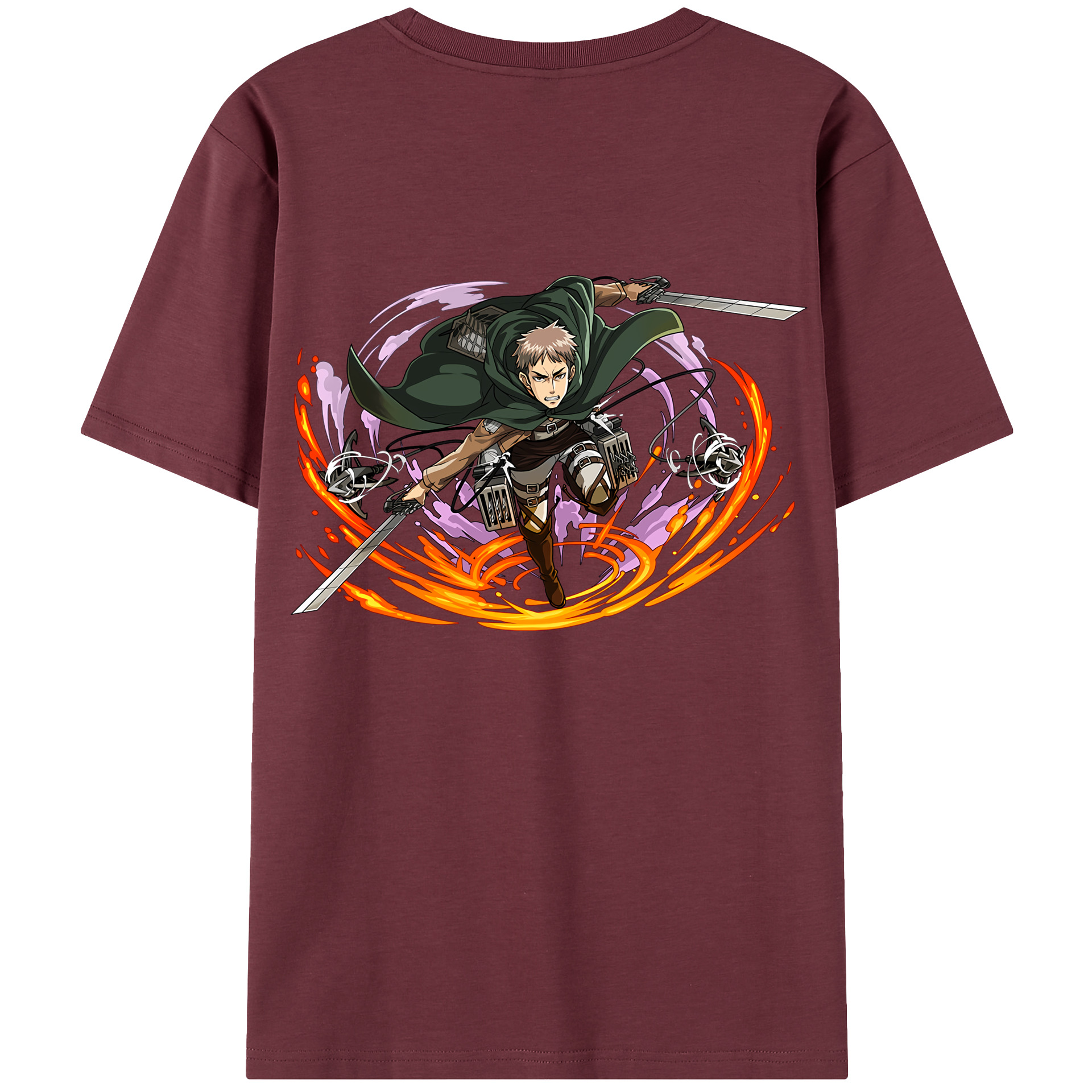 （画像用） 進撃の巨人 ジャン・キルシュタイン Attack on Titan Jean Kirstein 綿100％半袖Tシャツ（背面プリント）